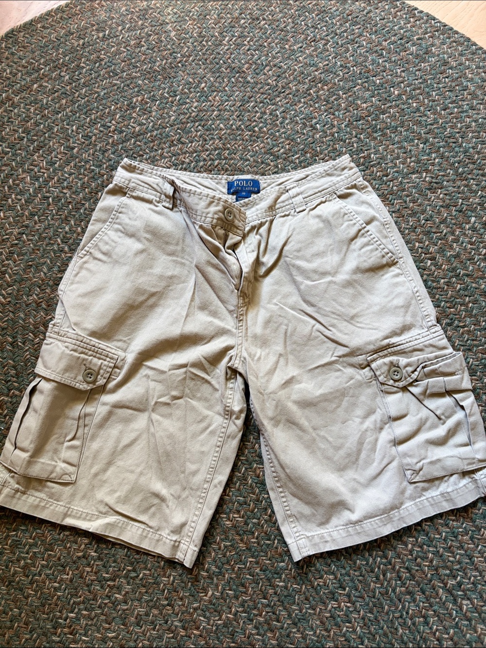 Boys Polo by Ralph Lauren Beige Cargo Shorts